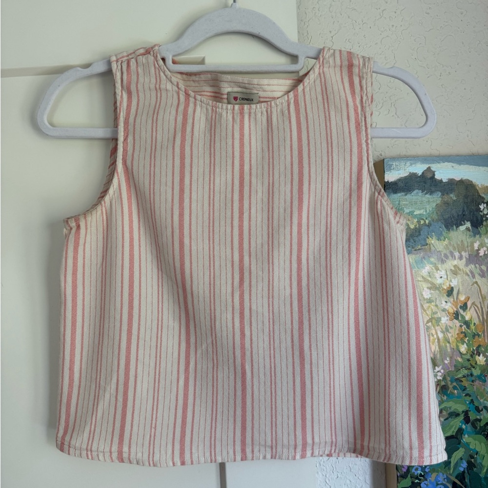 Cremeux Pink and Cream Striped Top XS